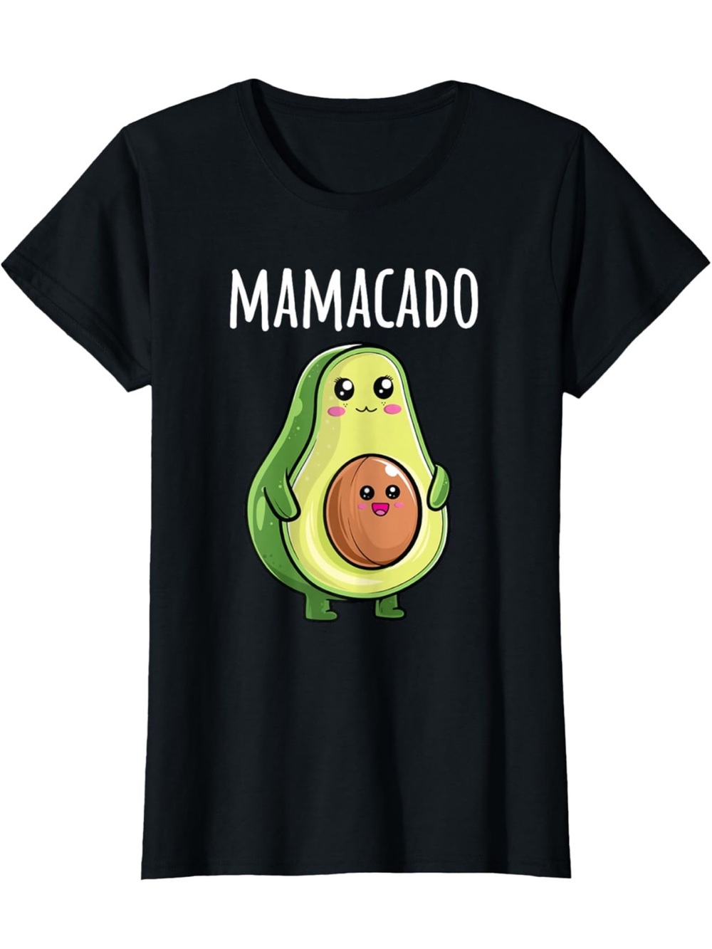 Amazon Black 'MAMACADO' Short Sleeve Tee with Avocado Graphic